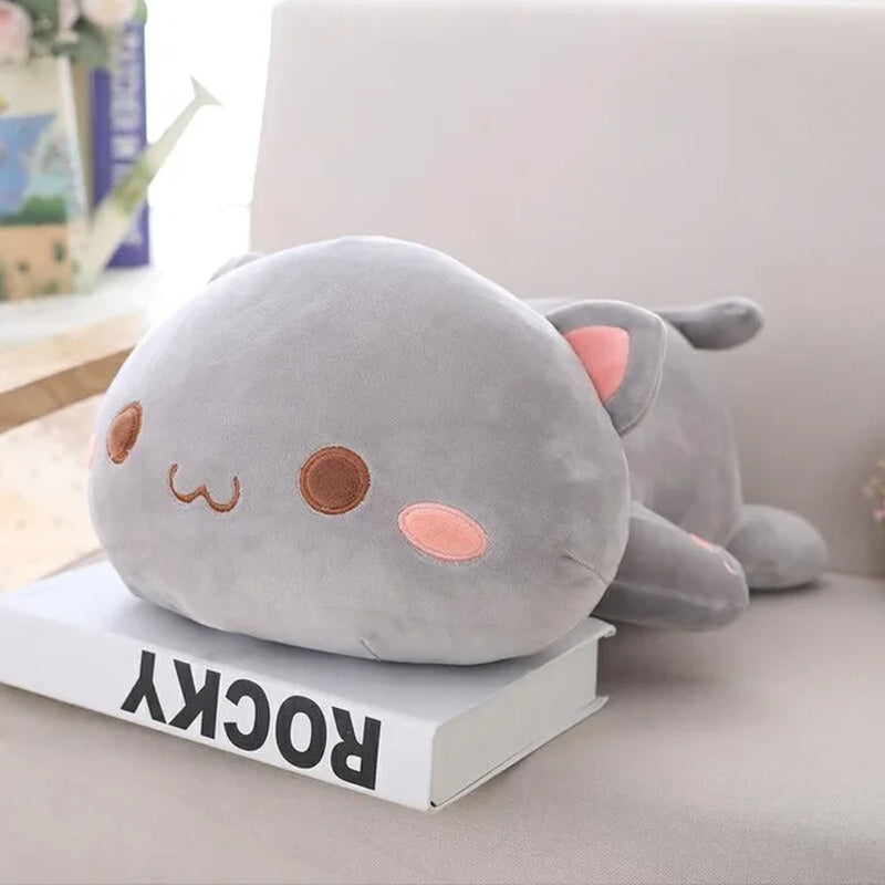 1Pc 35Cm Kawaii Lying Cat Plush Toys Stuffed Cute Cat Doll Lovely Animal Pillow Soft Cartoon Cushion Kid Christmas Gift