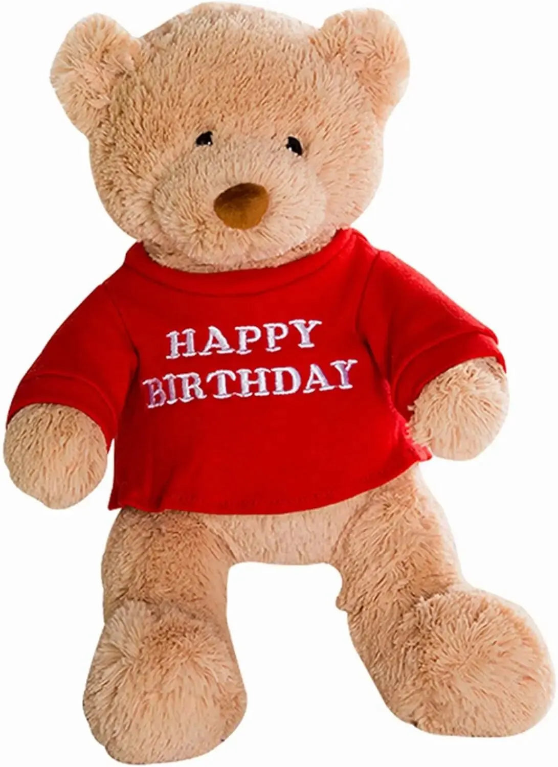 Message Bear with Blue T-Shirt, Teddy Bear Stuffed Animal for Ages 1 and Up, Brown, 12”