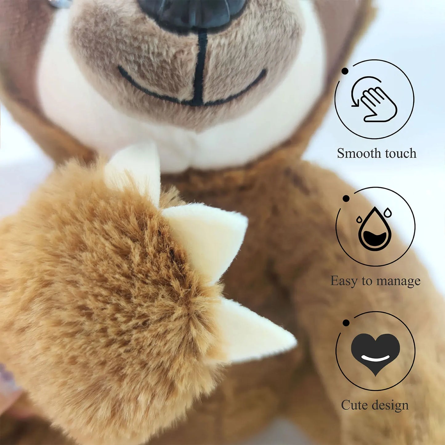 Beautiful Sloth Simulation Plush Toy 25 Cm Sloth Doll Gift Cloth Doll Holiday Birthday Gift Brown Grey Sloth for Boy Girl