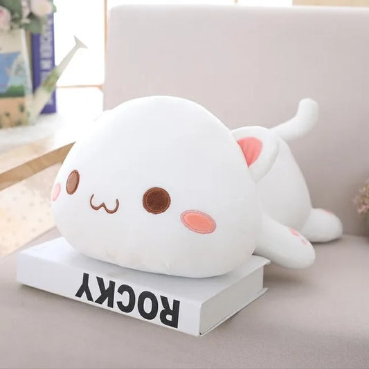 1Pc 35Cm Kawaii Lying Cat Plush Toys Stuffed Cute Cat Doll Lovely Animal Pillow Soft Cartoon Cushion Kid Christmas Gift