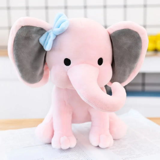 Comfort Sleeping Elephant Doll Pink Grey Elephant Plush Toy for Children, Birthday Gifts, Holiday Gifts