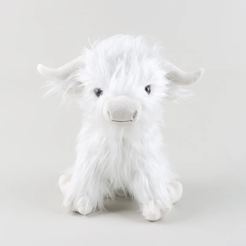 Simulation Highland Cows and Sheep Animal Plush Doll Soft Stuffed Cow Cattlle Plush Toy Plushie Gift for Kids Boys Girls