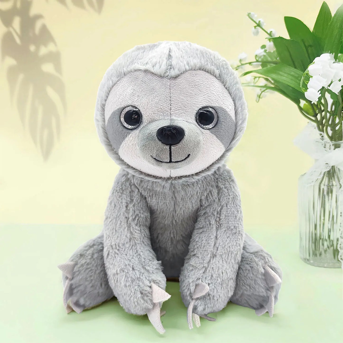 Beautiful Sloth Simulation Plush Toy 25 Cm Sloth Doll Gift Cloth Doll Holiday Birthday Gift Brown Grey Sloth for Boy Girl