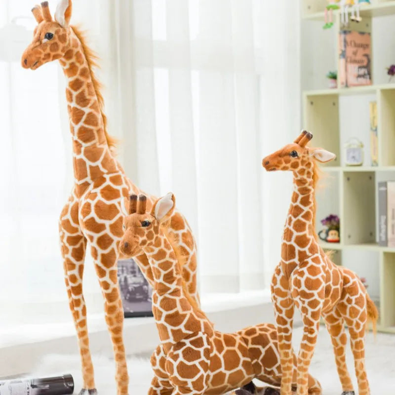 New 1Pc Giant Size Giraffe Plush Toys Cute Stuffed Animal Soft Giraffe Doll Birthday Gift Kids Toy