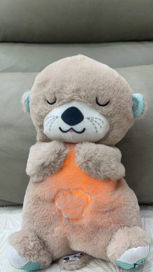 Breathing Otter Plush – Soothing Baby Sleep Buddy with White Noise, Music, and Light