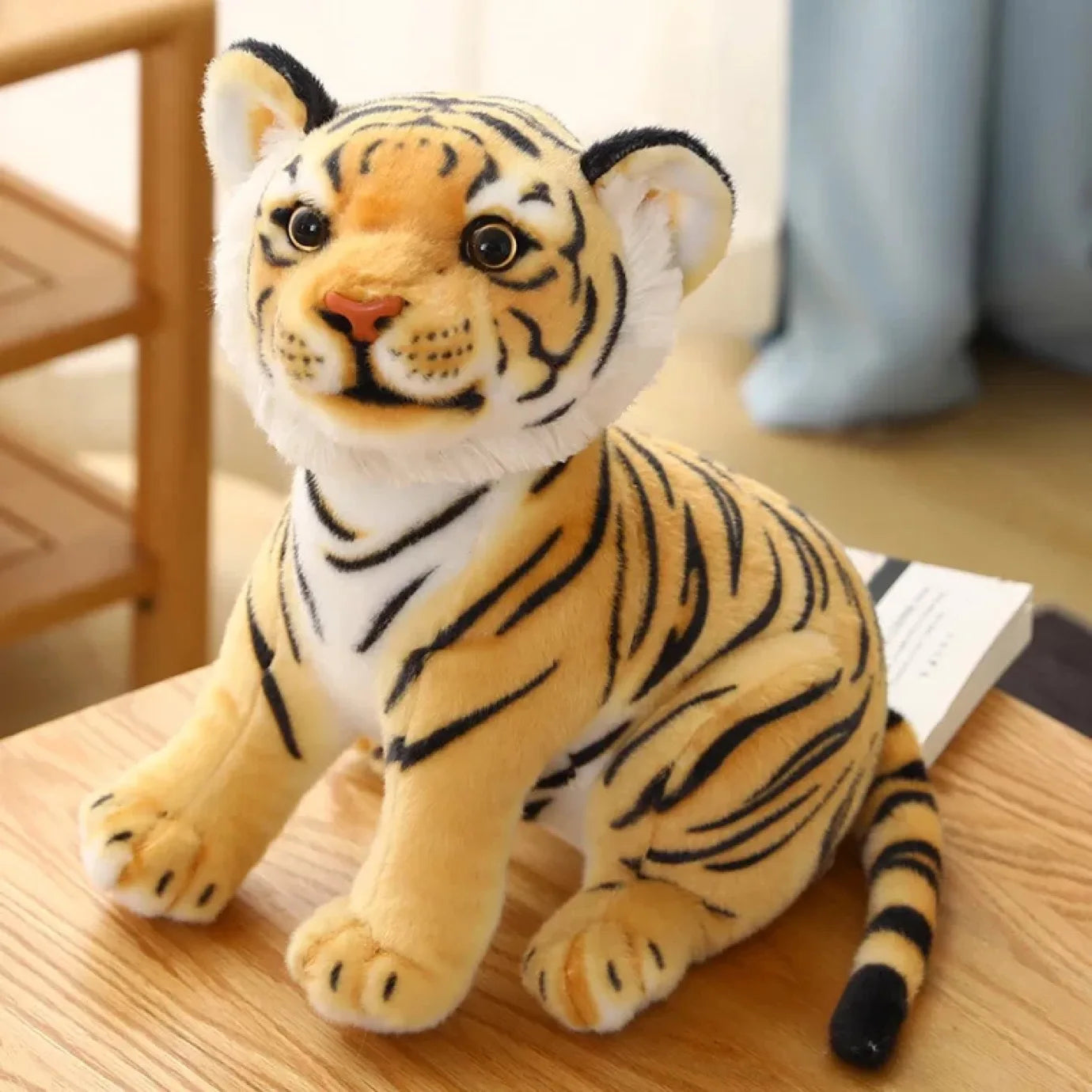 23Cm Simulation Baby Tiger Plush Toy Stuffed Soft Wild Animal Forest Tiger Pillow Dolls for Kids Boys Birthday Gift