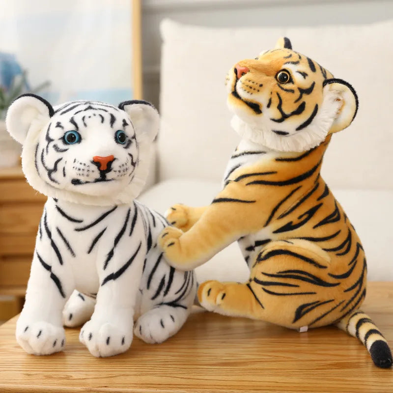 23Cm Simulation Baby Tiger Plush Toy Stuffed Soft Wild Animal Forest Tiger Pillow Dolls for Kids Boys Birthday Gift