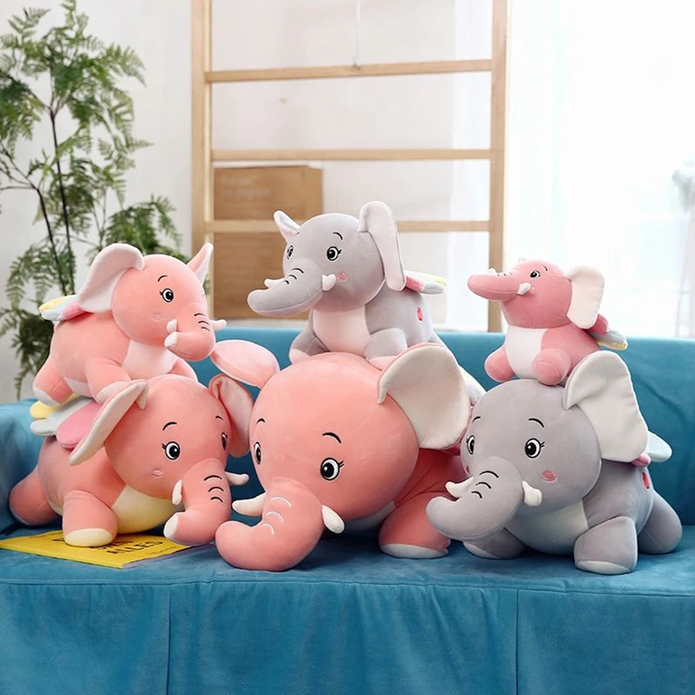 22CM Wings Elephant Plush Toy New Cute Toy Doll Birthday Colorful Wings to Send Children'S Birthday Gifts Anime Characters