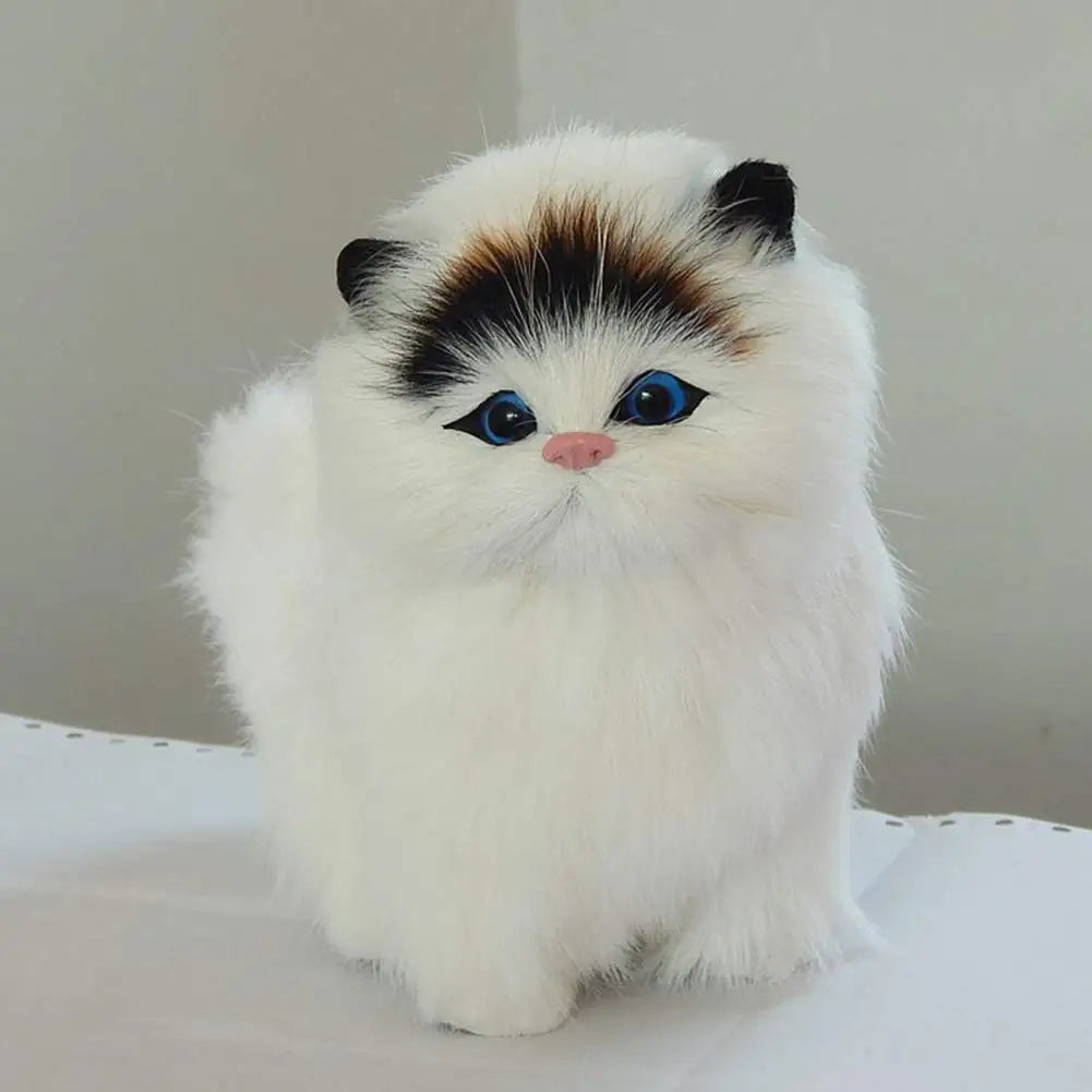 Plush Simulation Cat Electronic Pet Doll Imitation Animal Toy with Meow Sound Function Children'S Cute Pet Toy Model Gift