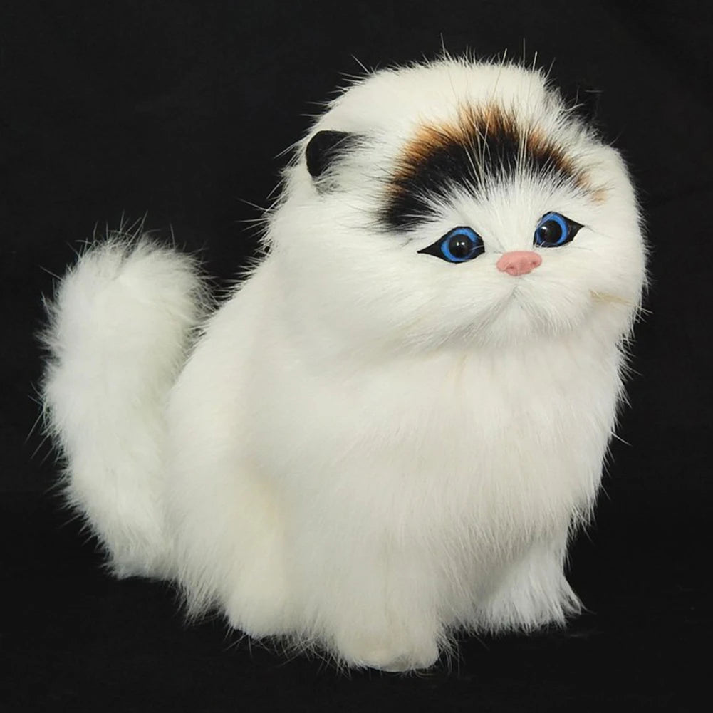 Plush Simulation Cat Electronic Pet Doll Imitation Animal Toy with Meow Sound Function Children'S Cute Pet Toy Model Gift